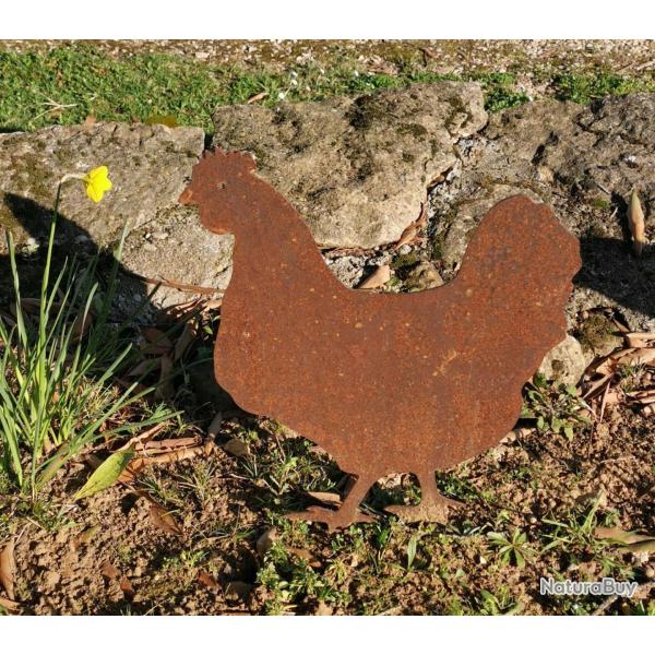 Silhouette m�tallique Poule dress�e