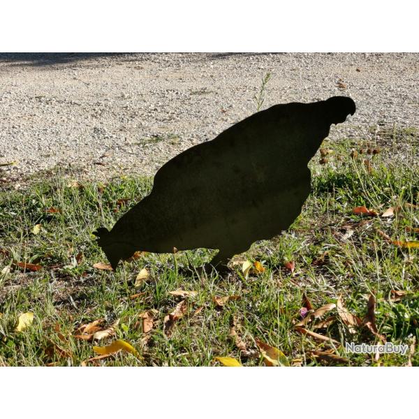 Silhouette m�tallique Poule picorant