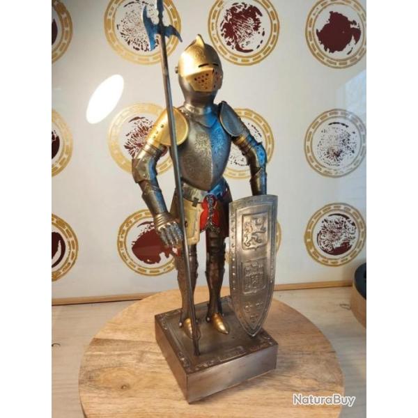 Armure miniature Vintage 30cm en mtal, articule