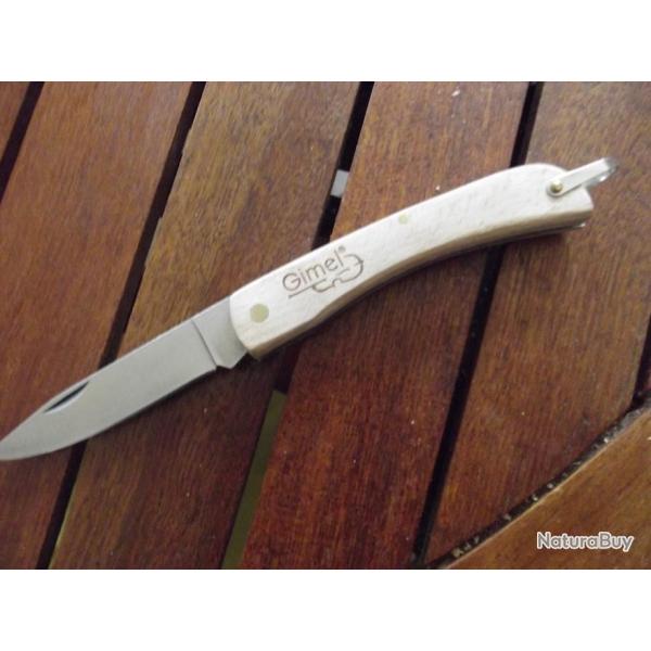BRADE - Couteau pliant GIMEL 19 cm lame inox manche h�tre NEUF