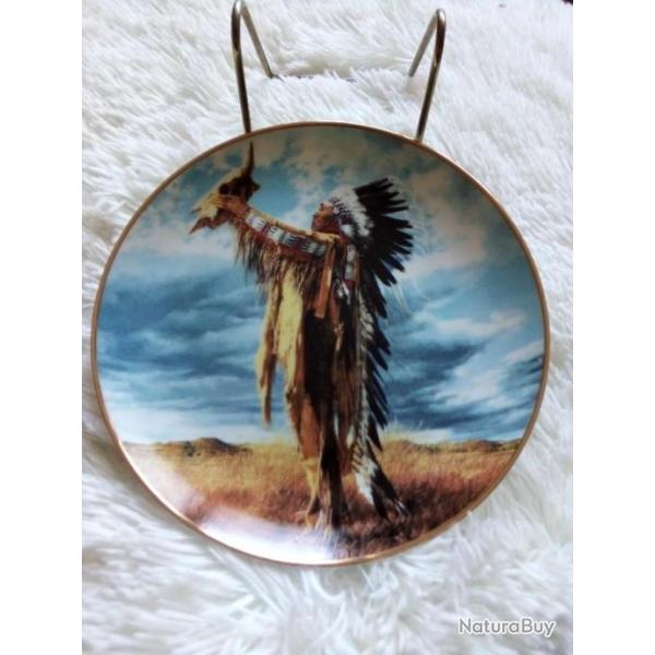 ASSIETTE M�DAILLE FRANKLIN '' PRI�RE AU GRAND ESPRIT western indien