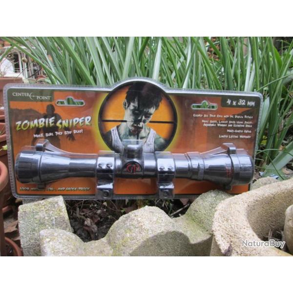 lunette neuve 4x32 Zombie Sniper de CENTER POINT Collector!!!! (etg)