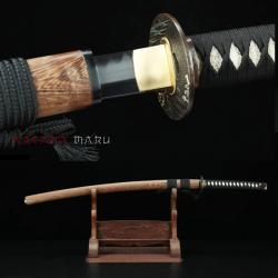 Sabre Japonais Authentique, hamon et Peau de Raie et saya en bois de rose