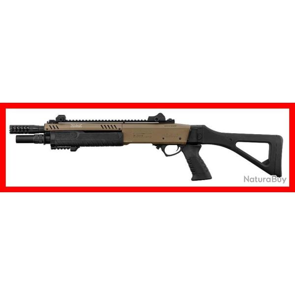 REPLIQUE FUSIL A POMPE FABARM STF12 COMPACT TAN GAZ