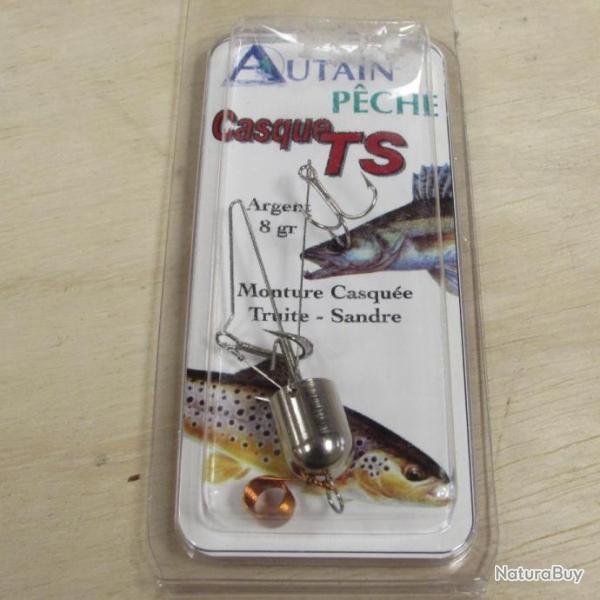 Monture casque TS de marque AUTAIN 8 gr pour la pche du sandre et de la truite