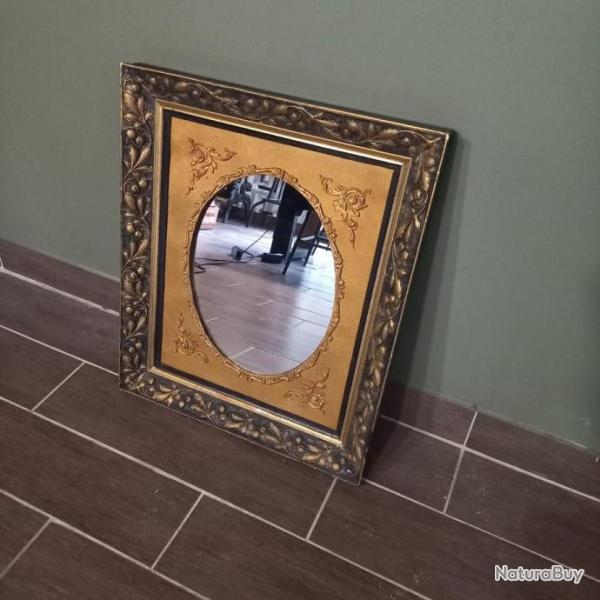 Tr�s beau Miroir ancien en bois et stuc d'�poque 19eme NAPOL�ON III