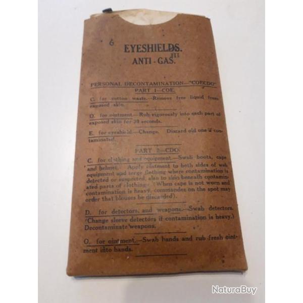 CARTON DE LUNETTES U.S. ANTI-GAS