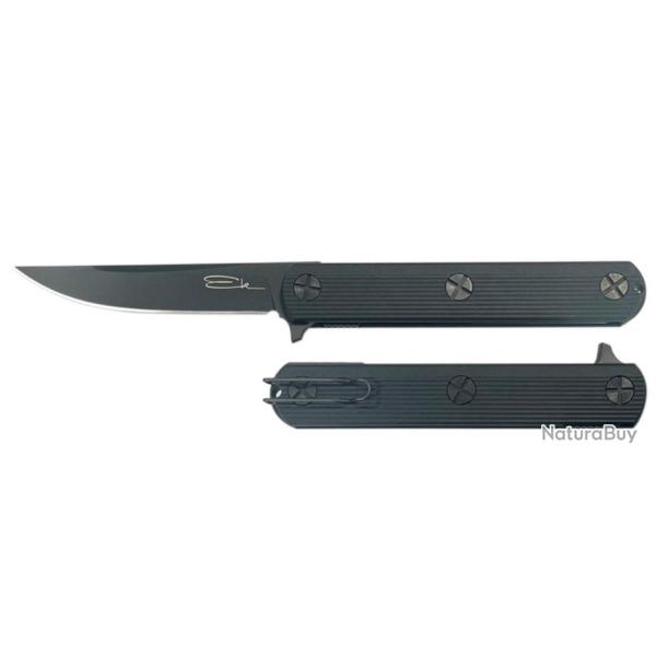 Couteau KA BAR Ek Folder Lame Acier S35VN Black Manche GFN Linerlock Clip EK201