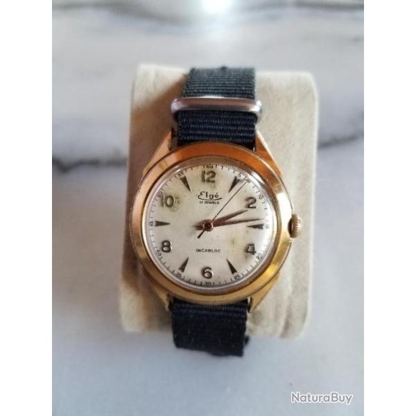 Montre Elg� m�canique des ann�es 50/60 fonctionne parfaitement
