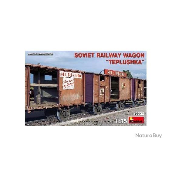 Maquette  monter - Wagon sovitique type teplushka 1941 1/35 | Miniart (0000 3442)