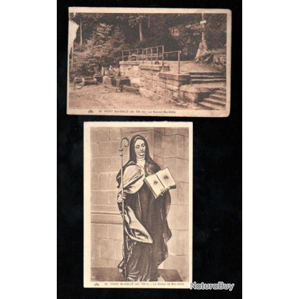 mont sainte odile 2 cartes carte postale ancienne