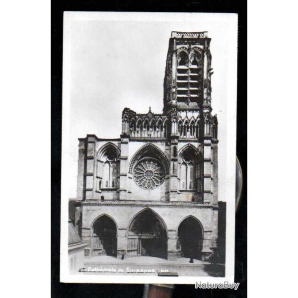 cathdrale de soissons carte postale semi moderne