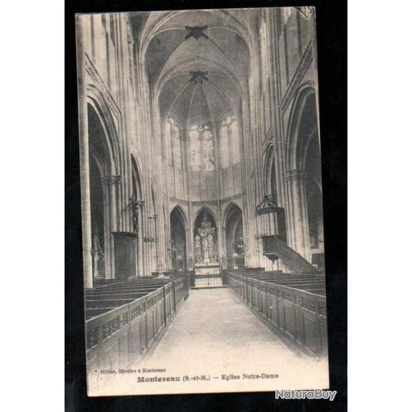 montereau glise notre-dame carte postale ancienne