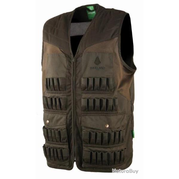 Gilet De Chasse Treeland Multitubes Kaki - 2XL