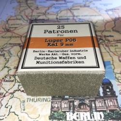 9 mm Luger P08 (Deutsche Waffen Munitions.): Reproduction boite cartouches (vide) DWM30 11374948