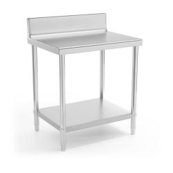 Table de travail cuisine professionnelle acier inox 80 x 60 cm avec rebord capacit&eacute; de charge de 19