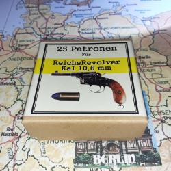 10,6 mm Reichsrevolver (Deut. Waf. Munitions): Reproduction boite cartouches (vide) DWM37 11375108
