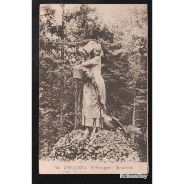 strasbourg a l'orangerie ganseliesel carte postale ancienne