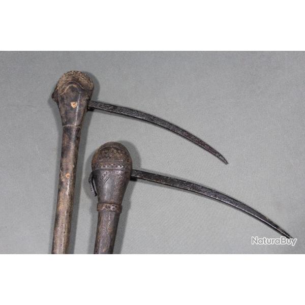 2 haches pics Mossi ou Bambara - Burkina Faso, Mali, probablement d�but 20�me si�cle