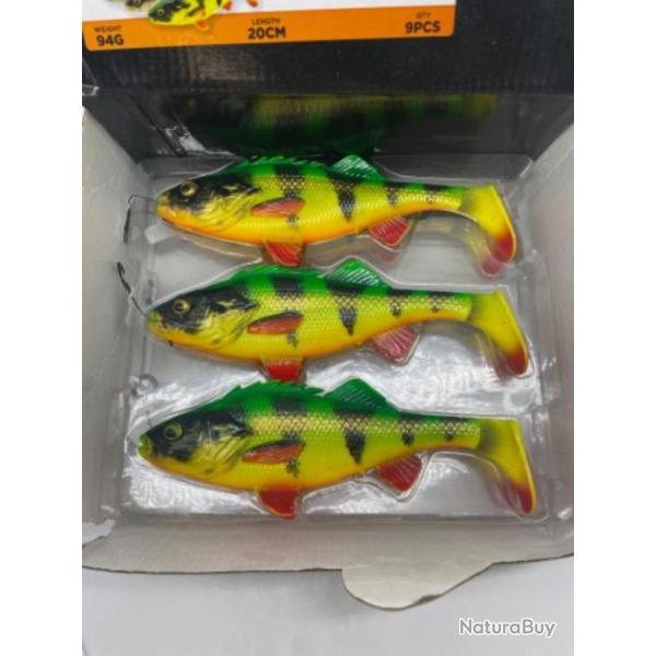 Leurre souple de p�che Savage Gear 4D perch shad 20cm 94g