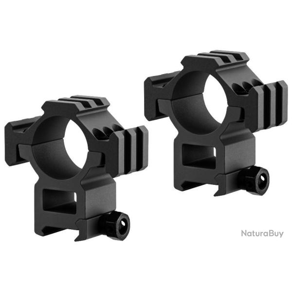 Colliers de montage Picatinny - Diam�tre 30 mm - Noir