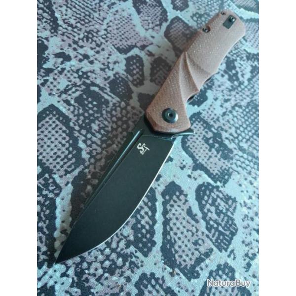 Couteau pliant Sitivien ST132 - Lame acier D2 - manche Micarta