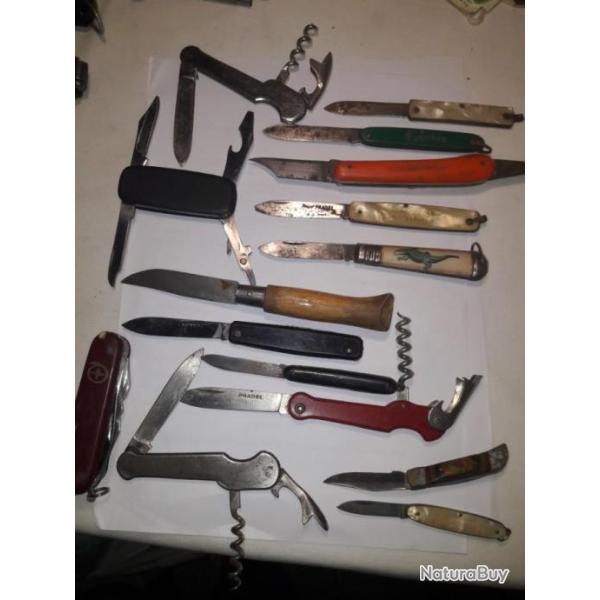 LOT DE 15 PETIT COUTEAU