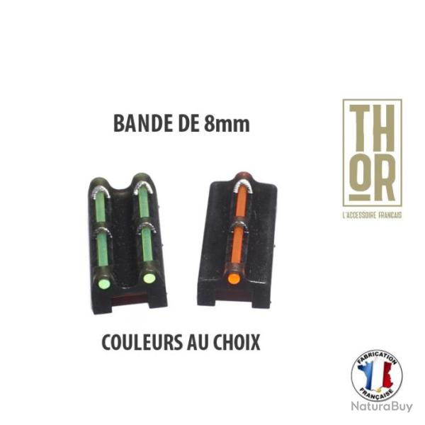 Ensemble guidon et hausse fluo pour bande ventil�e 8mm - Couleurs au choix !