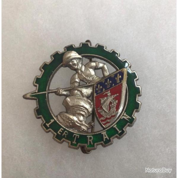 FRANCE TRAIN - Insigne 1� Escadron du Train, �mail,  Drago. 582