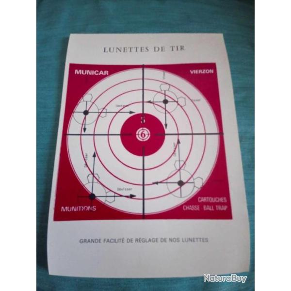 Cible de r�glage 135 x 135 mm papier glac� pour r�glage d'armes