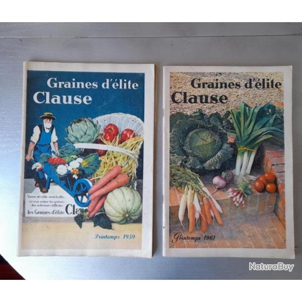 GRAINES d'�LITE CLAUSE - CATALOGUES PRINTEMPS 1959 et 1961