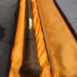 Canne Ep&eacute;e en acier t10 et motif rouge faite main