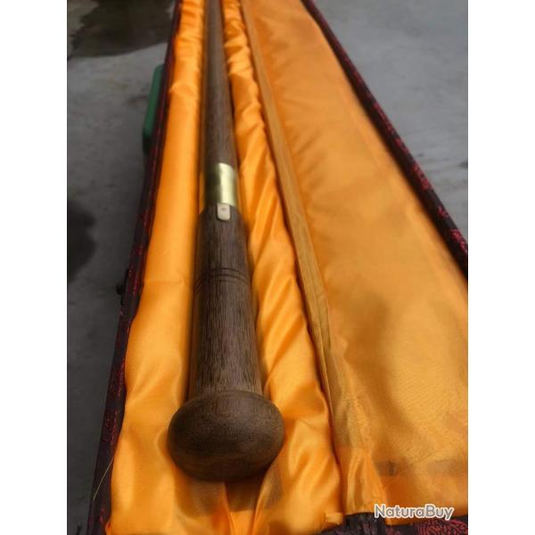 Canne Ep�e en acier t10 et motif rouge faite main