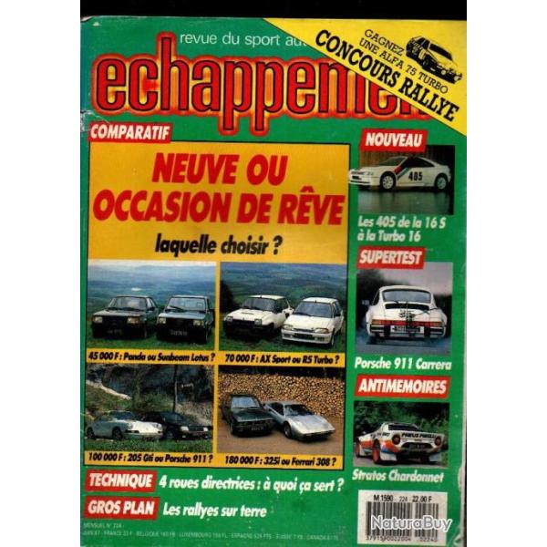 revue du sport automobile �chappement 1987 lot de 10 revues