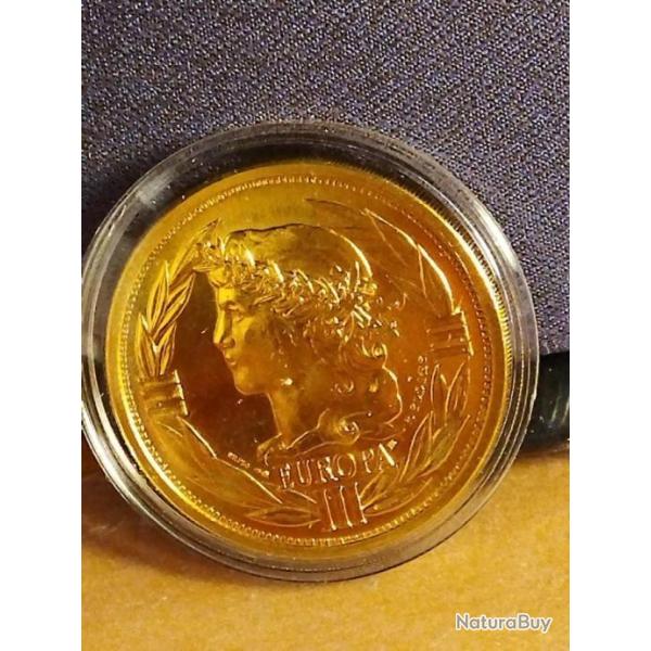 M�daille comm�morative 1989 Embl�me du Parlement Europ�en, symboles des pays de la C.E.E.