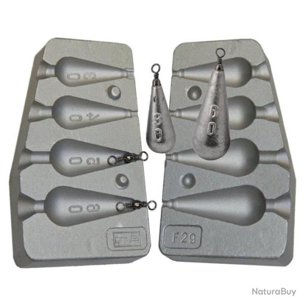 Moule � plomb poire 30 - 40 - 50 - 60 g - Pikefishing