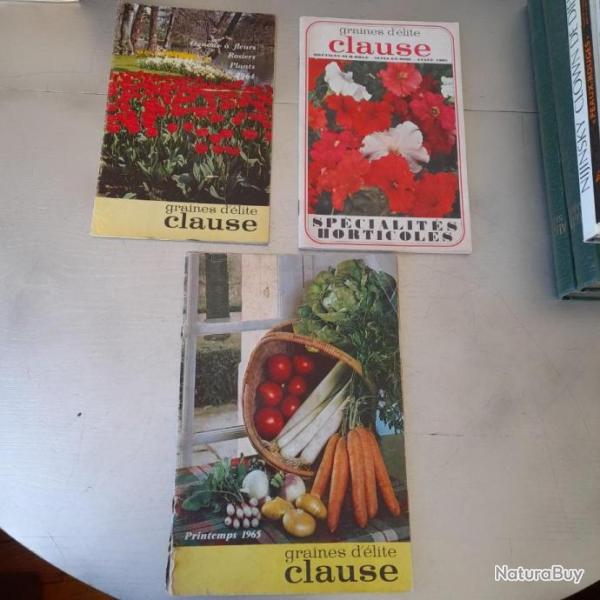 Graines d'�lite Clause - Catalogues 1964 et 1965. Jardinage