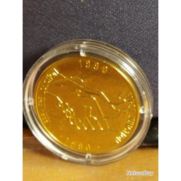 M�daille comm�morative 1�re jonction du tunnel sous la Manche