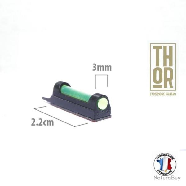 Guidon fluo vert ultra-court - superpos� juxta pompe semi-auto viseur 2.2cm 3mm