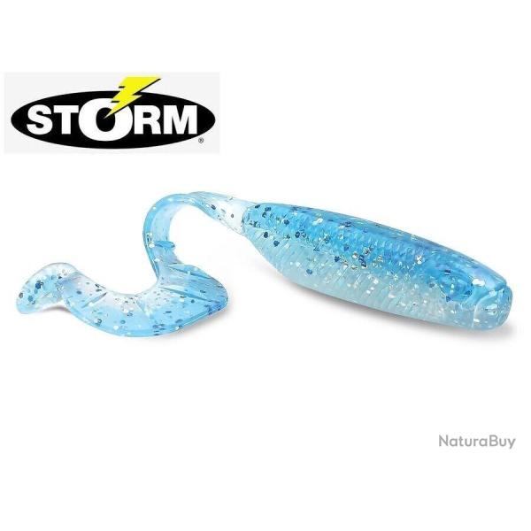 Leurre souple Storm So-Run Hypno Grub 2" 5cm Bulk Peppermint Shad par 2