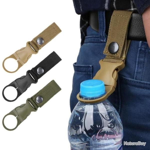 Mousqueton  sangle Molle pour sac  dos support de bouteille d'eau Camping Randonne