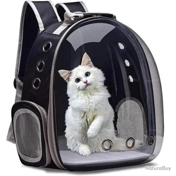Sac � dos respirant pour animaux capsule transparente sac � bulles pour chat voyage