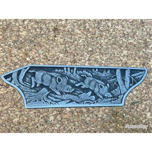 1 Gravure Droite  Blaser R8 2 Sangliers