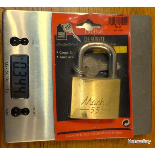 GROS CADENAS ANCIEN MACH 2 - 55 = 18 ANS - COLLECTION OU FONCTION + 2 CLEES - FTH - THIRARD-HARDENED