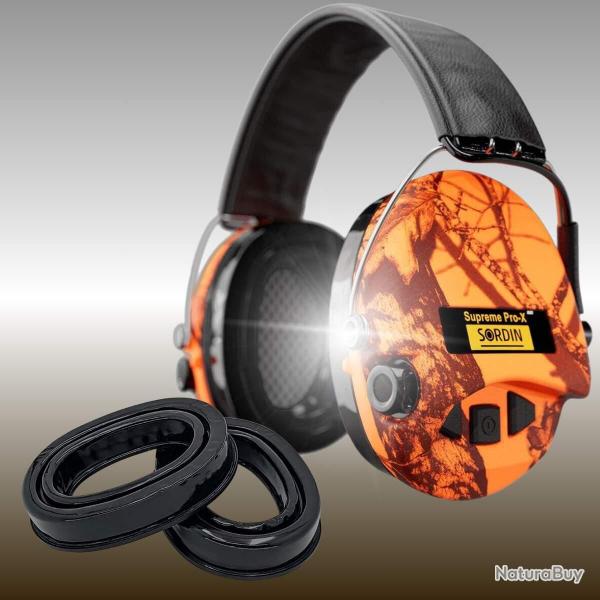 Sordin SUPREME PRO X LED Orange (GEL) Serre-t�te