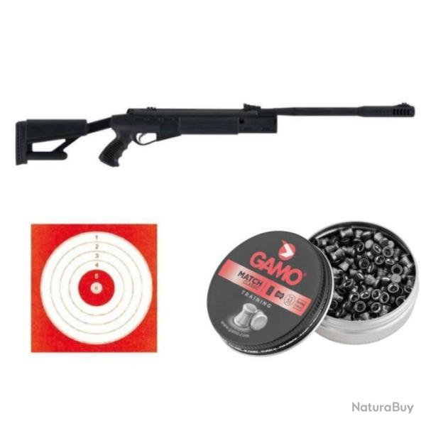 Carabine Luger Air Tact 4.5mm 19J + 250 Plombs + 10 Cibles