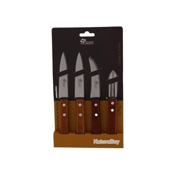 Pradel Lot de 2 couteaux + 1 �plucheur + 1 bec d'oiseau