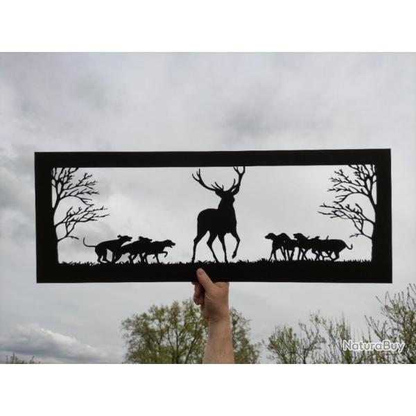 cadre mural :Abois sur cerf