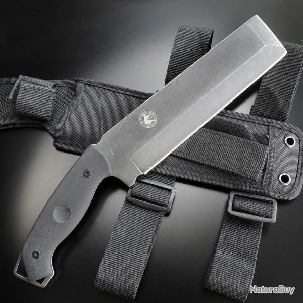 Couperet Machette Combat Ready Cuma Battle Cleaver Acier 5160 Manche G-10 Etui Tactical CBRCBC01