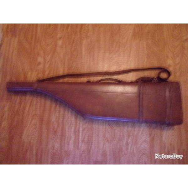 �tui jambon pour fusil d�mont� en cuir rigide